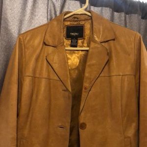 Genuine leather mossimo jacket